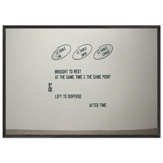Le sable fin - 2008 - Lawrence Weiner 70x100 cm / 28x40 inches Framed Art Print – Black Wooden Frame