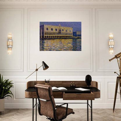 The Palazzo Ducale 2 - claude monet Brushed Aluminum Print - 70x100 cm / 28x40 inches | claude monet Aluminum Print | claude monet Prints