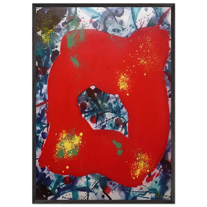 Untitled  SFE 071  - Sam Francis 70x100 cm / 28x40 inches Framed Art Print – Black Wooden Frame