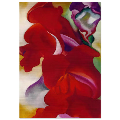 Red Snapdragons - Georgia O'Keeffe Brushed Aluminum Print - 70x100 cm / 28x40 inches | Georgia O'Keeffe Aluminum Print | Georgia O'Keeffe Prints
