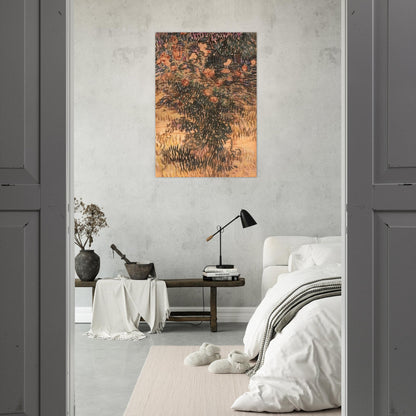 Oleanders, the Hospital Garden at Saint-Remy - Vincent van Gogh Brushed Aluminum Print - 70x100 cm / 28x40 inches | Vincent van Gogh Aluminum Print | Vincent van Gogh Prints