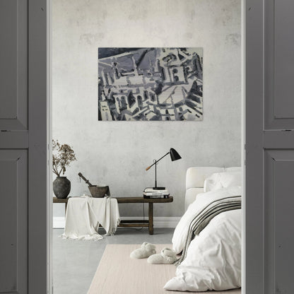 TOWNSCAPE M9 1968 - Gerhard Richter Brushed Aluminum Print - 70x100 cm / 28x40 inches | Gerhard Richter Aluminum Print | Gerhard Richter Prints