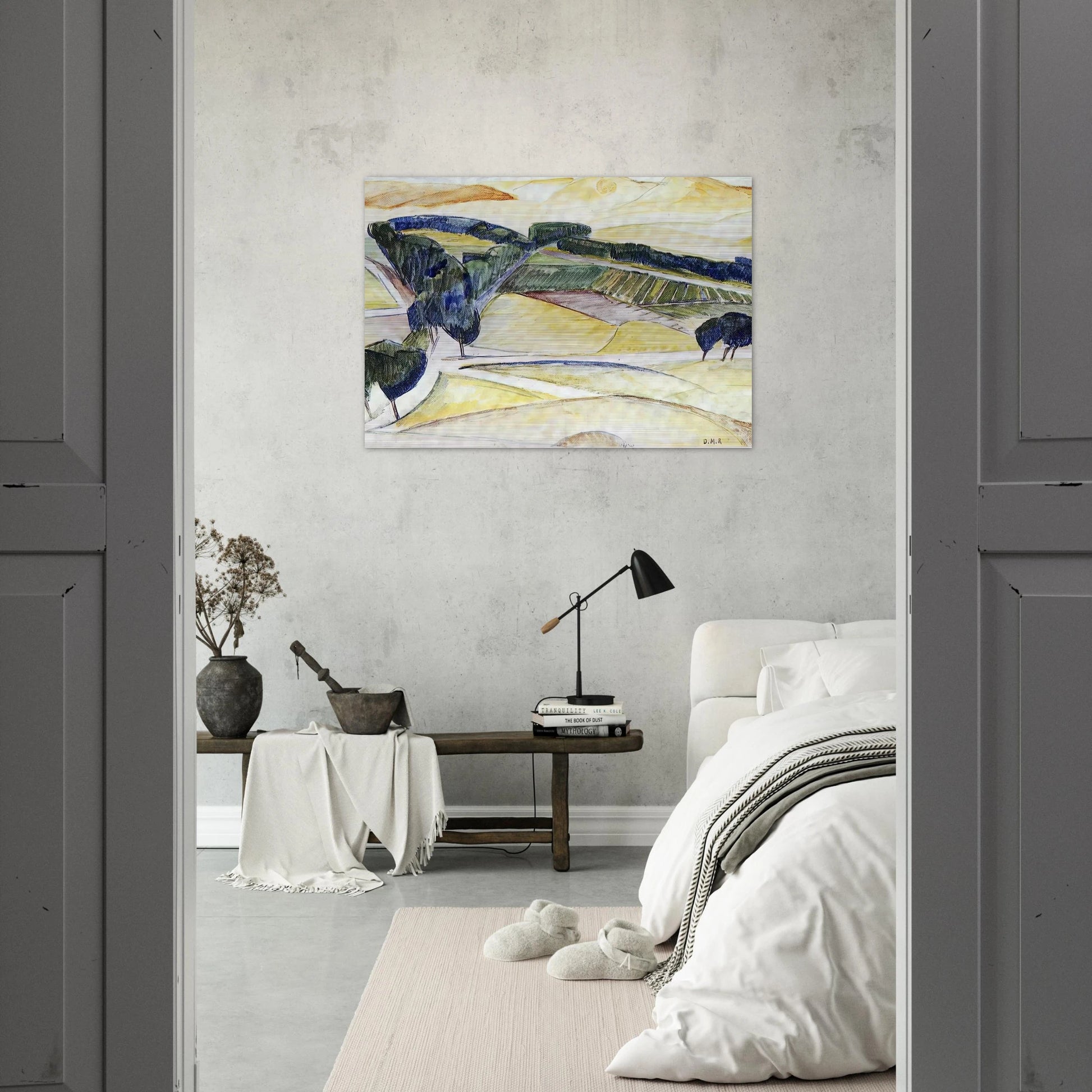 LANDSCAPE AT TOLEDO 1913 - Diego Rivera Brushed Aluminum Print - 70x100 cm / 28x40 inches | Diego Rivera Aluminum Print | Diego Rivera Prints