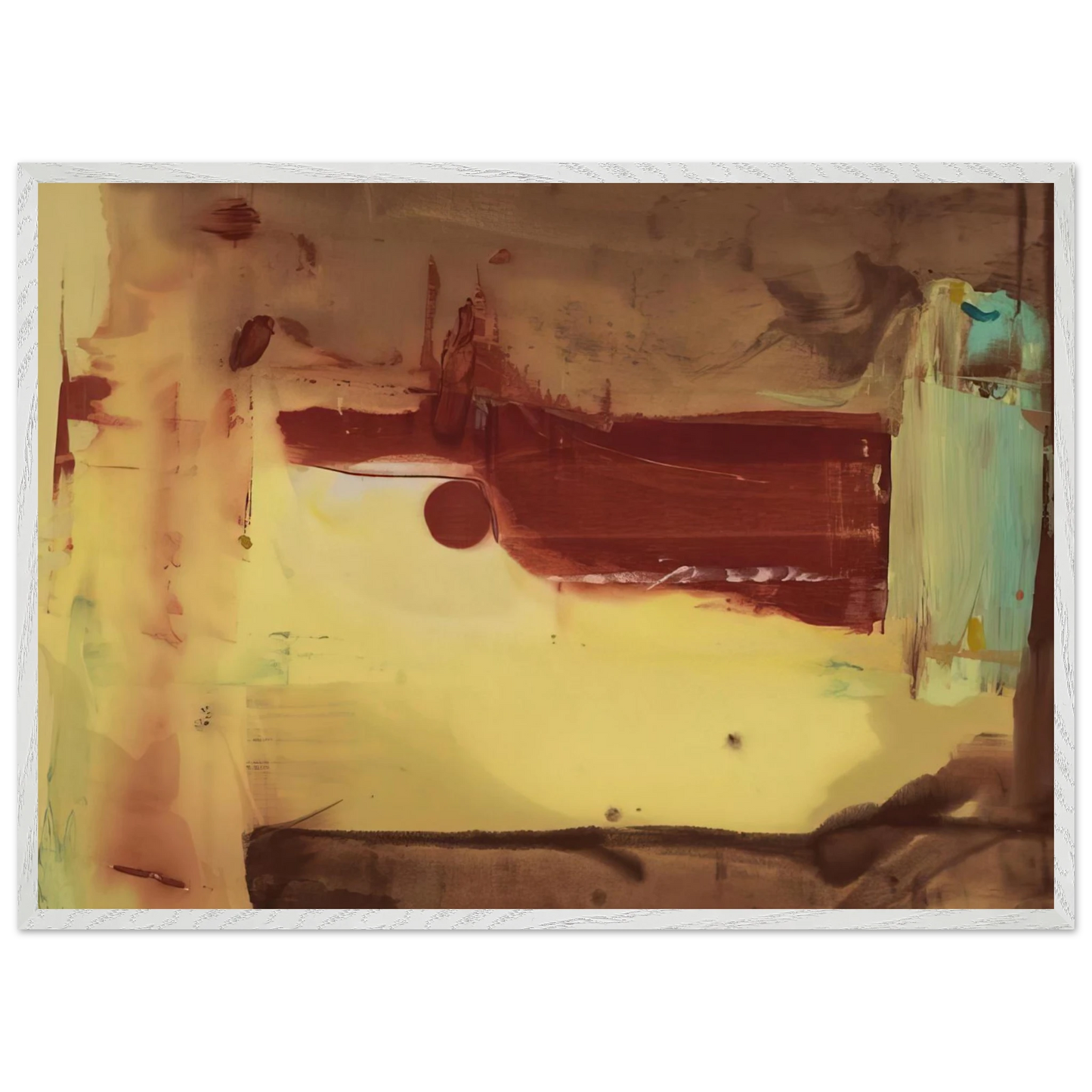 Helen Frankenthaler - Desert Pass - 1976 Wall art - 45x60 cm / 18x24 inches - Premium Wooden Framed Poster With Fine Art Paper-canvas - Wood frame