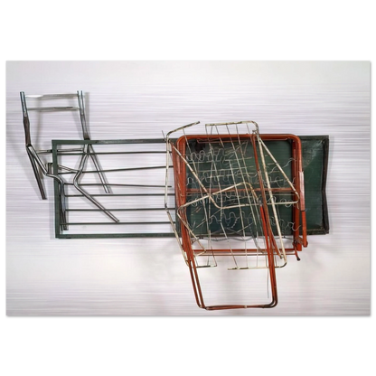 GREENHOUSE GLUT NEAPOLITAN 1987 - Robert Rauschenberg Brushed Aluminum Print - 70x100 cm / 28x40 inches | Robert Rauschenberg Aluminum Print | Robert Rauschenberg Prints