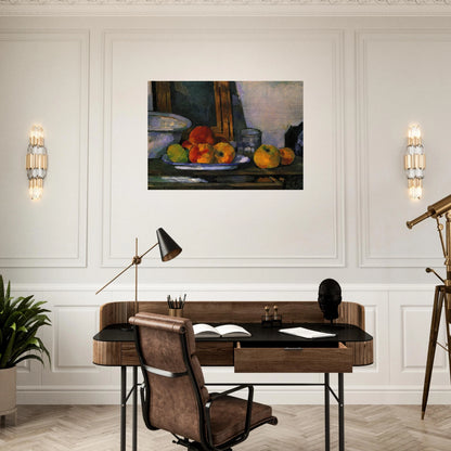 Still life with open drawer - Paul Cézanne Brushed Aluminum Print - 70x100 cm / 28x40 inches | Paul Cézanne Aluminum Print | Paul Cézanne Prints