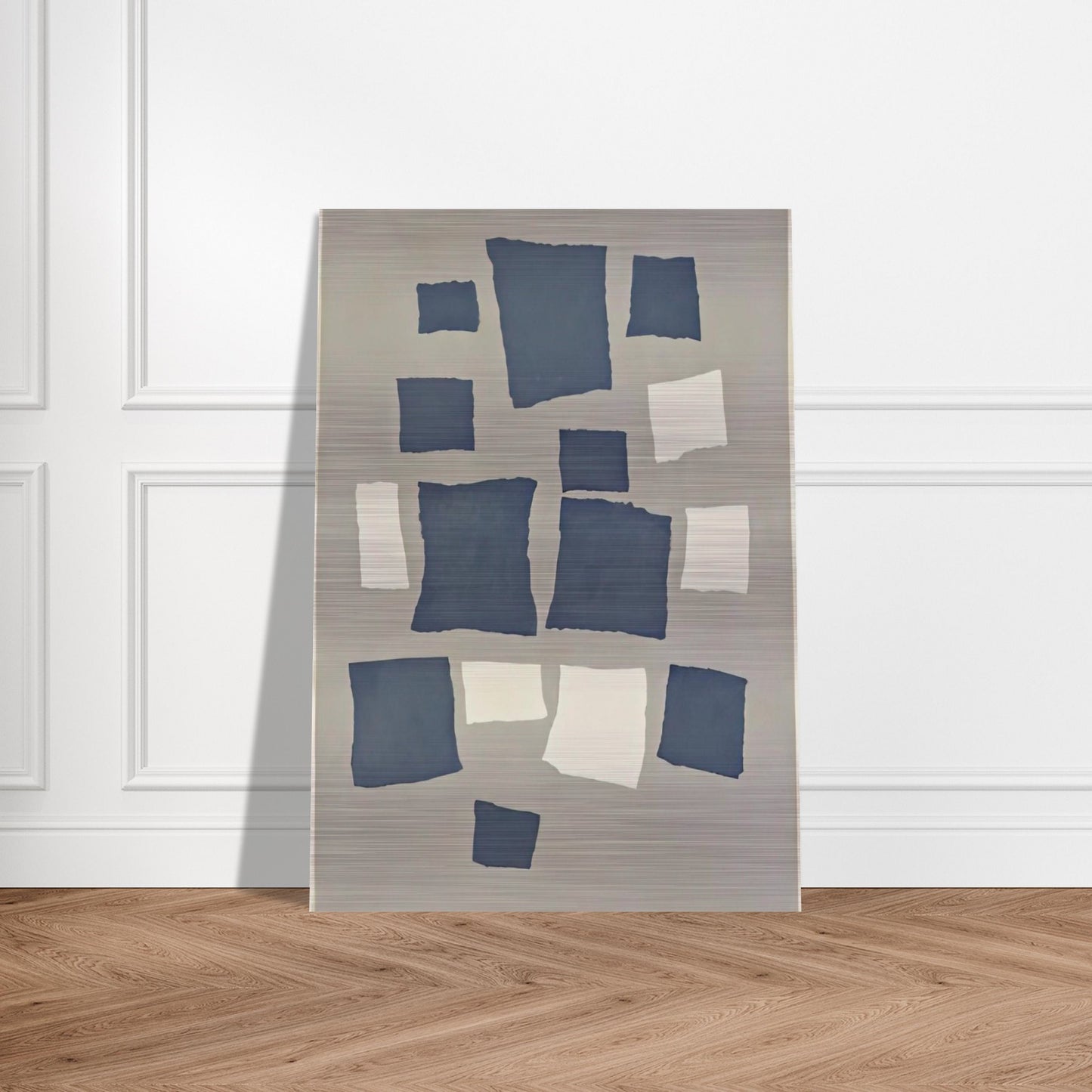 Collage with Squares Arranged According to the Laws of Chance - Jean Arp Brushed Aluminum Print - 70x100 cm / 28x40 inches | Jean Arp Aluminum Print | Jean Arp Prints