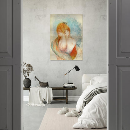 Seated Woman - Pierre-Auguste Renoir Brushed Aluminum Print - 70x100 cm / 28x40 inches | Pierre-Auguste Renoir Aluminum Print | Pierre-Auguste Renoir Prints