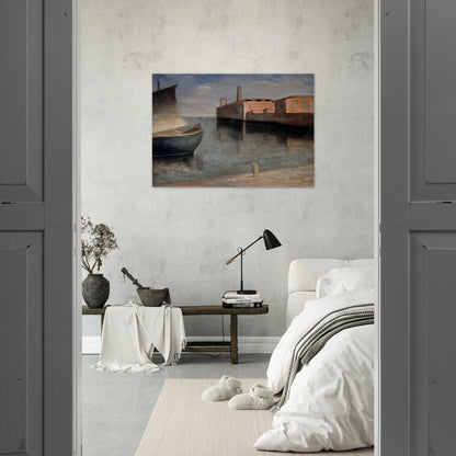 LAGOON 1932 - Carlo Carra Brushed Aluminum Print - 70x100 cm / 28x40 inches | Carlo Carra Aluminum Print | Carlo Carra Prints