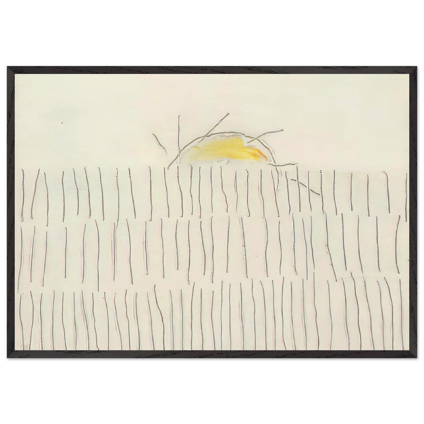 Untitled - 1966 N5 - Forrest Bess 70x100 cm / 28x40 inches Framed Art Print – Black Wooden Frame