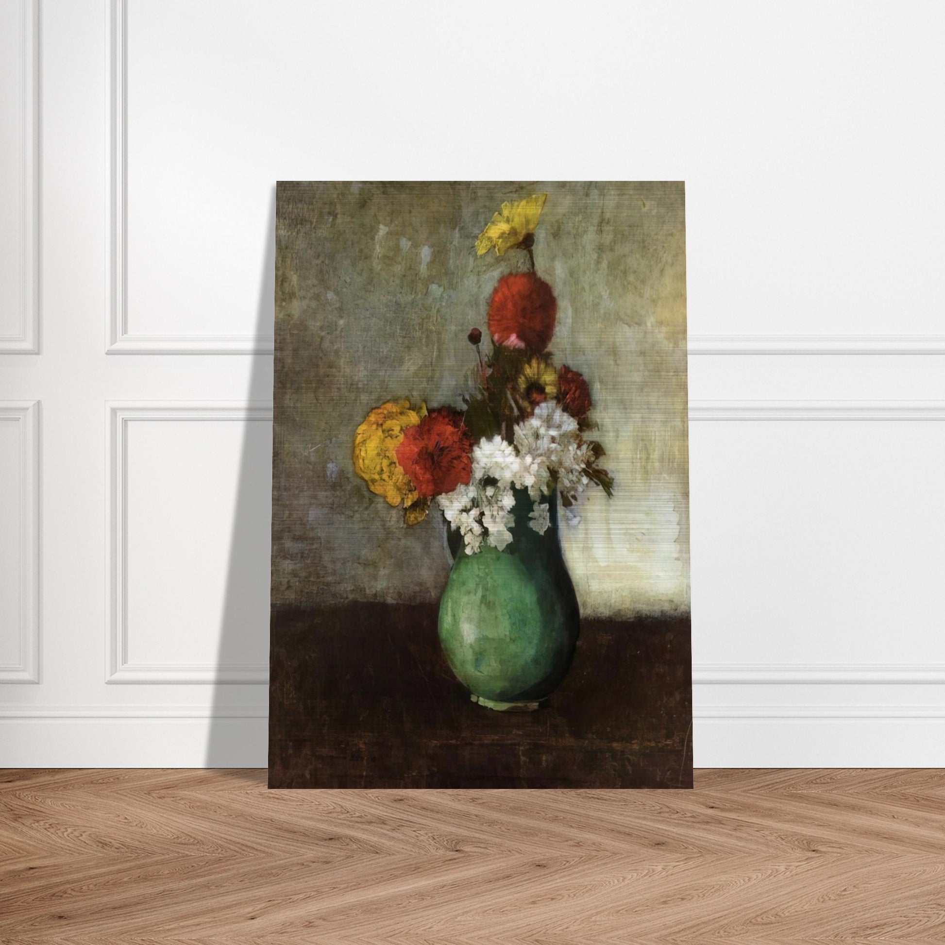 VASE OF FLOWERS 1900 - Odilon Redon Brushed Aluminum Print - 70x100 cm / 28x40 inches | Odilon Redon Aluminum Print | Odilon Redon Prints