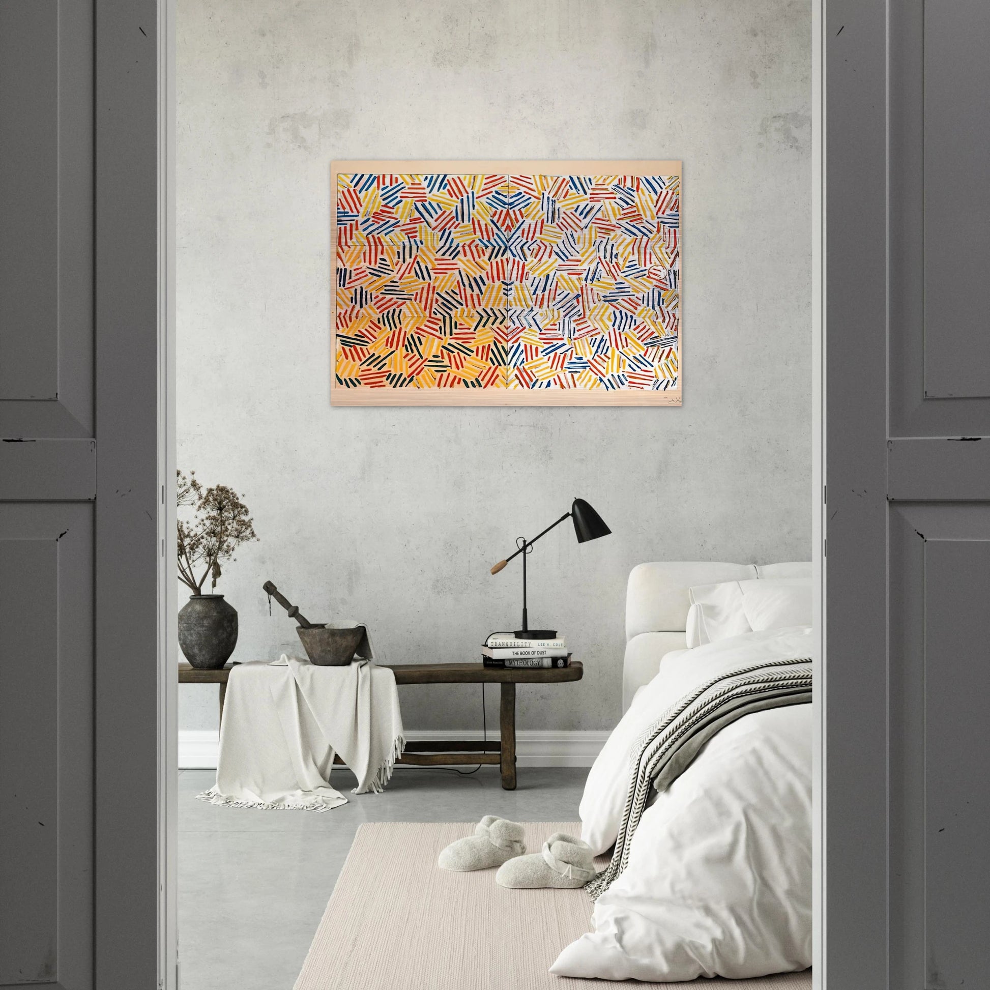 CORPSE AND MIRROR 1969 0 - Jasper Johns Brushed Aluminum Print - 70x100 cm / 28x40 inches | Jasper Johns Aluminum Print | Jasper Johns Prints