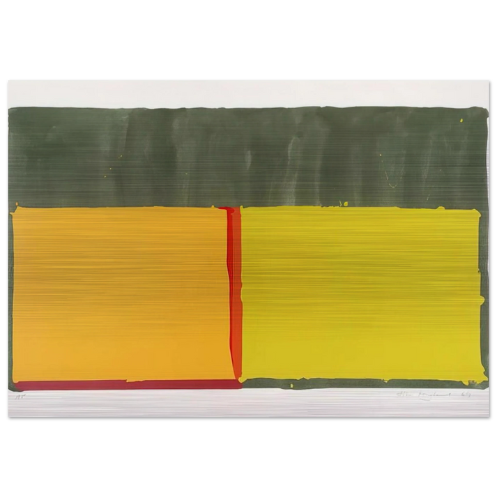 Yellows - 1969 - John Hoyland Brushed Aluminum Print - 70x100 cm / 28x40 inches | John Hoyland Aluminum Print | John Hoyland Prints
