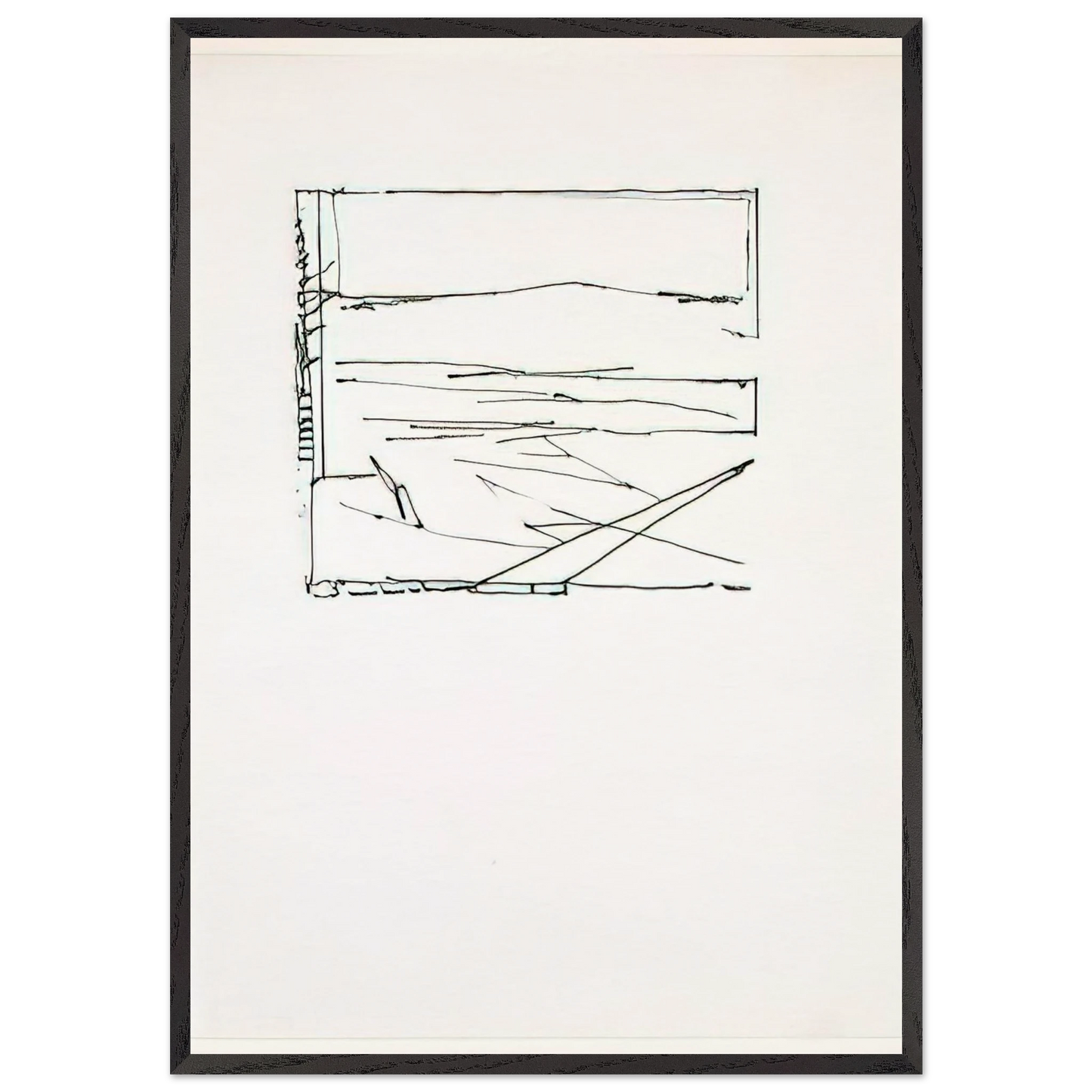 Greece Summer - 1974 - Brice Marden 70x100 cm / 28x40 inches Framed Art Print – Black Wooden Frame