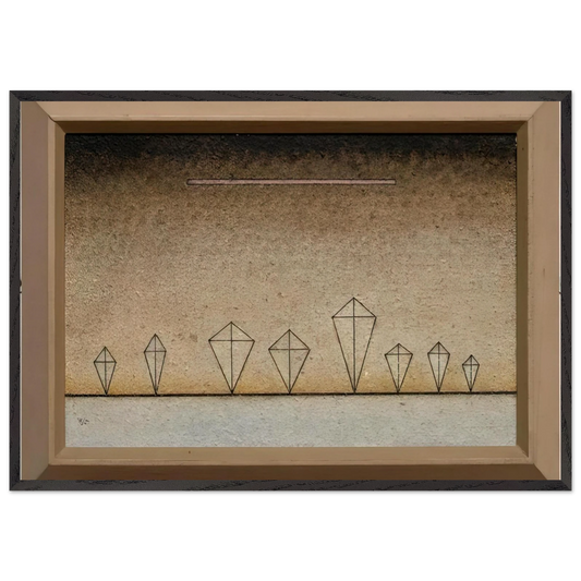 EIGHT TIMES 1929 - Wassily Kandinsky 70x100 cm / 28x40 inches Framed Art Print – Black Wooden Frame