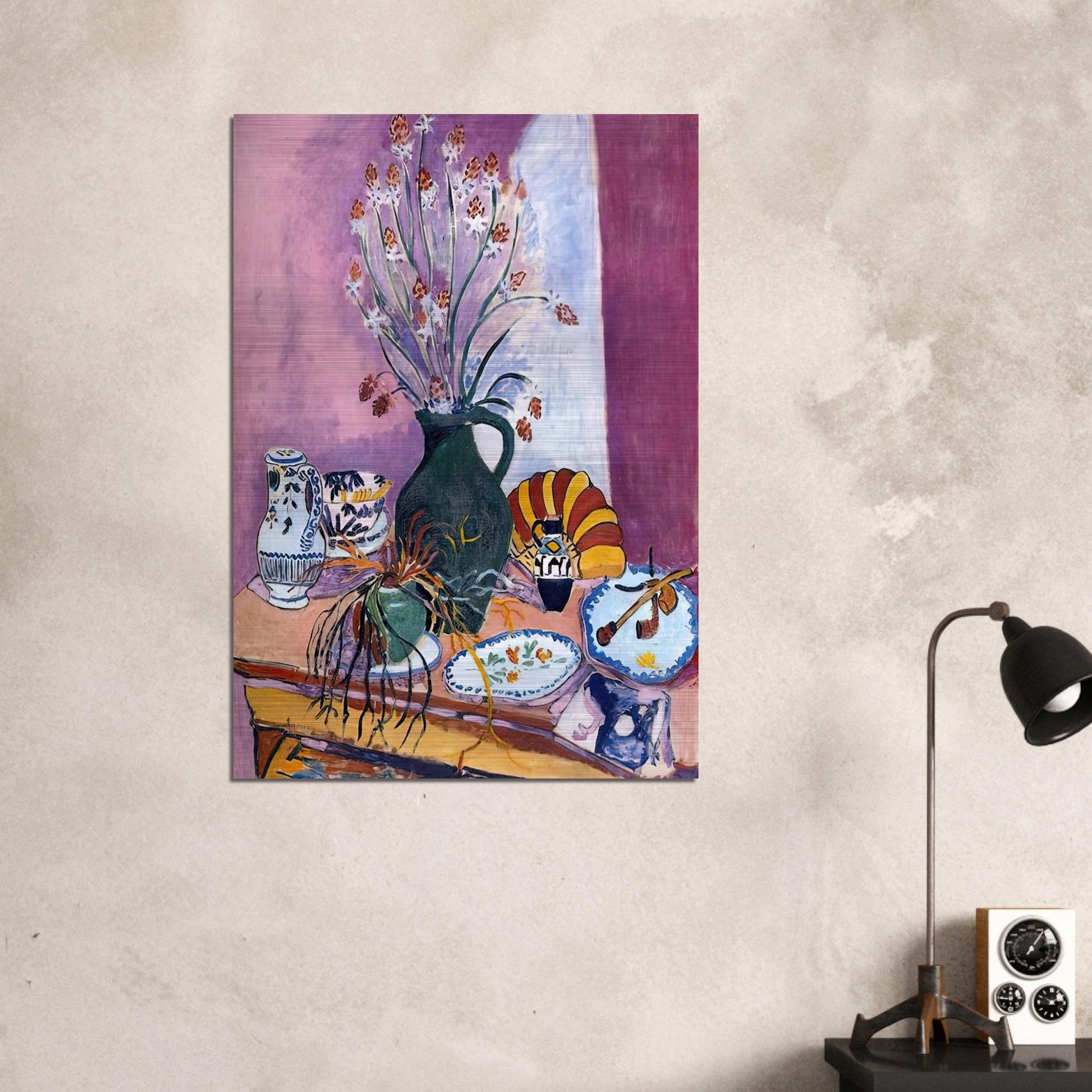 STILL LIFE WITH FLOWERS - Henri Matisse Brushed Aluminum Print - 70x100 cm / 28x40 inches | Henri Matisse Aluminum Print | Henri Matisse Prints