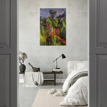 Bibemus Quarry - Paul Cézanne Brushed Aluminum Print - 70x100 cm / 28x40 inches | Paul Cézanne Aluminum Print | Paul Cézanne Prints