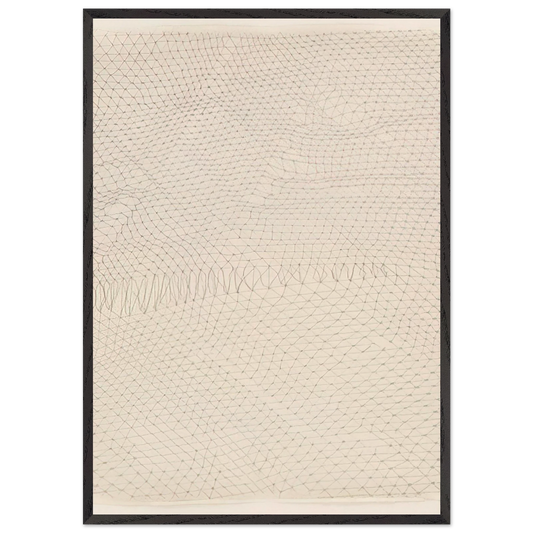 Untitled - 1970 N6 - Gego 70x100 cm / 28x40 inches Framed Art Print – Black Wooden Frame