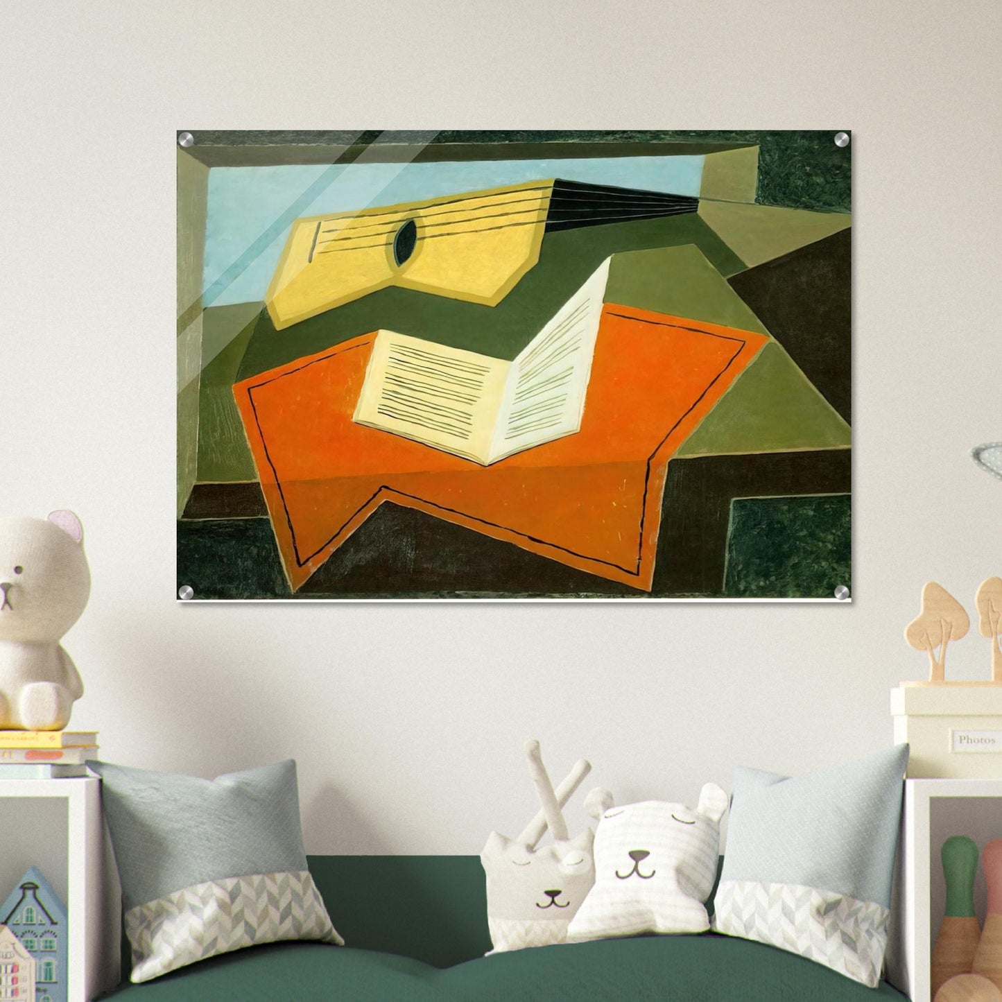 GUITAR AND MUSIC PAPER 1927 - Juan Gris Acrylic Print - 70x100 cm / 28x40″ inches