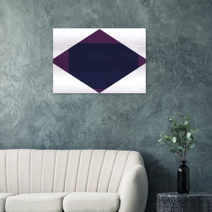 Blau-violettes horizontal-vertikal-quadrat - 1968 - Max Bill Brushed Aluminum Print - 70x100 cm / 28x40 inches | Max Bill Aluminum Print | Max Bill Prints