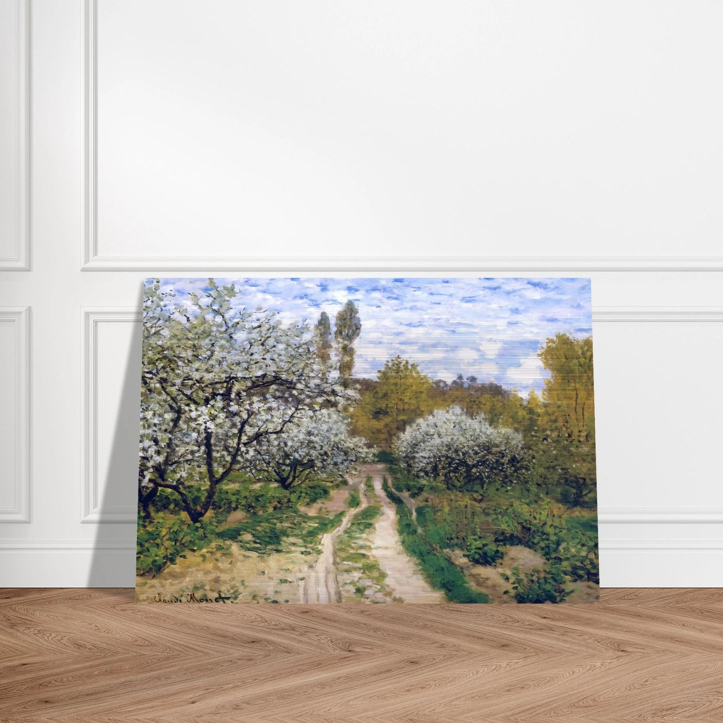 Trees in Bloom - claude monet Brushed Aluminum Print - 70x100 cm / 28x40 inches | claude monet Aluminum Print | claude monet Prints