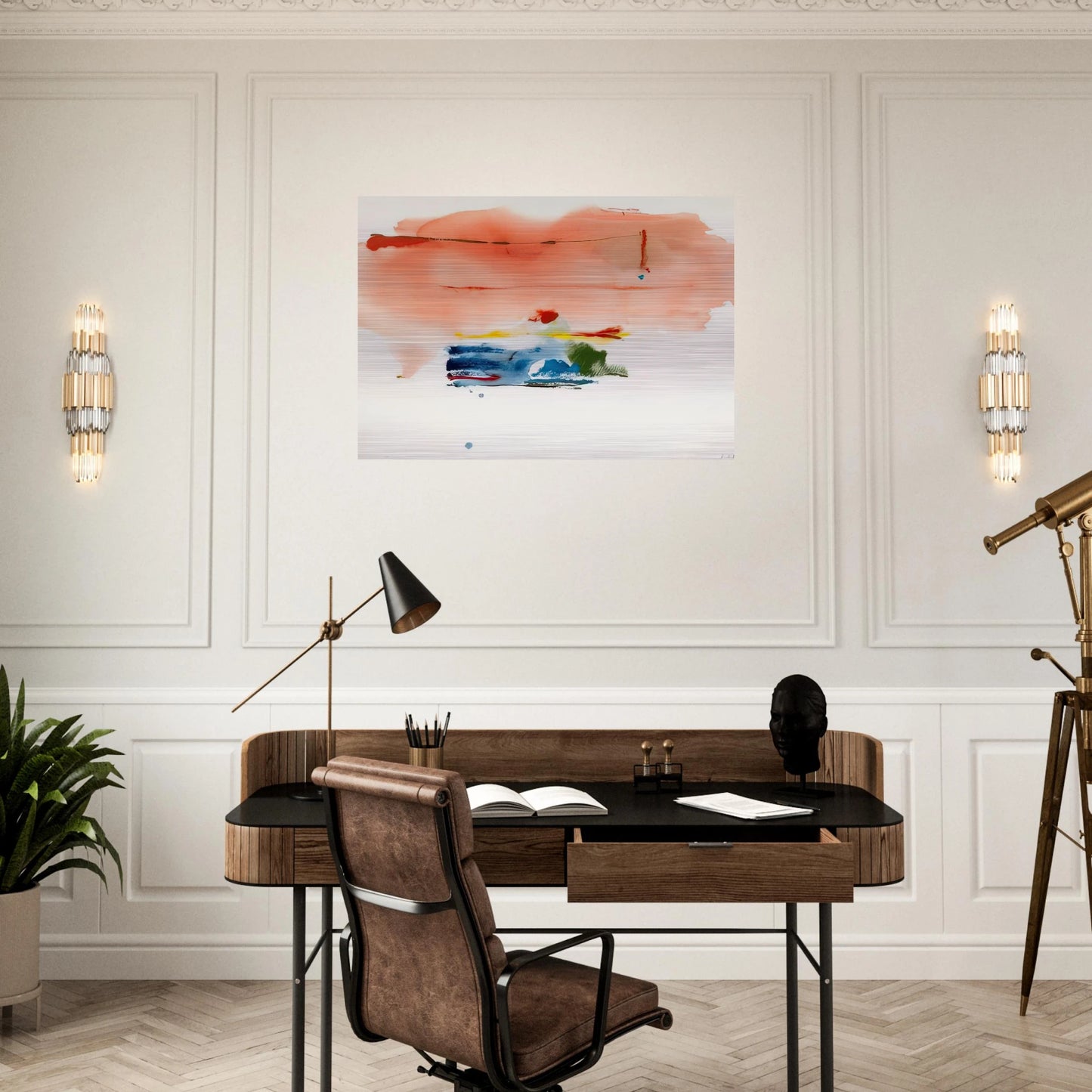 Santa Fe II - 1986 - Helen Frankenthaler Brushed Aluminum Print - 70x100 cm / 28x40 inches | Helen Frankenthaler Aluminum Print | Helen Frankenthaler Prints