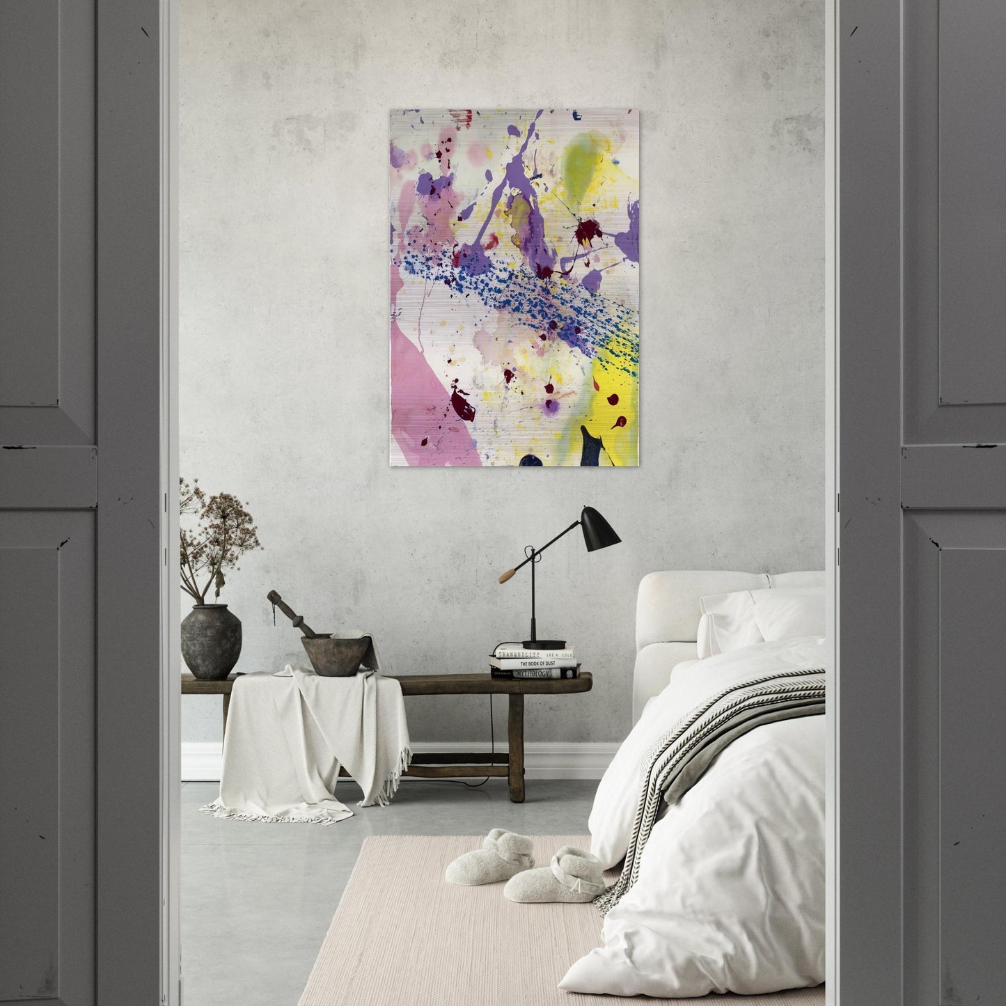 Untitled  SF 90-342  - Sam Francis Brushed Aluminum Print - 70x100 cm / 28x40 inches | Sam Francis Aluminum Print | Sam Francis Prints