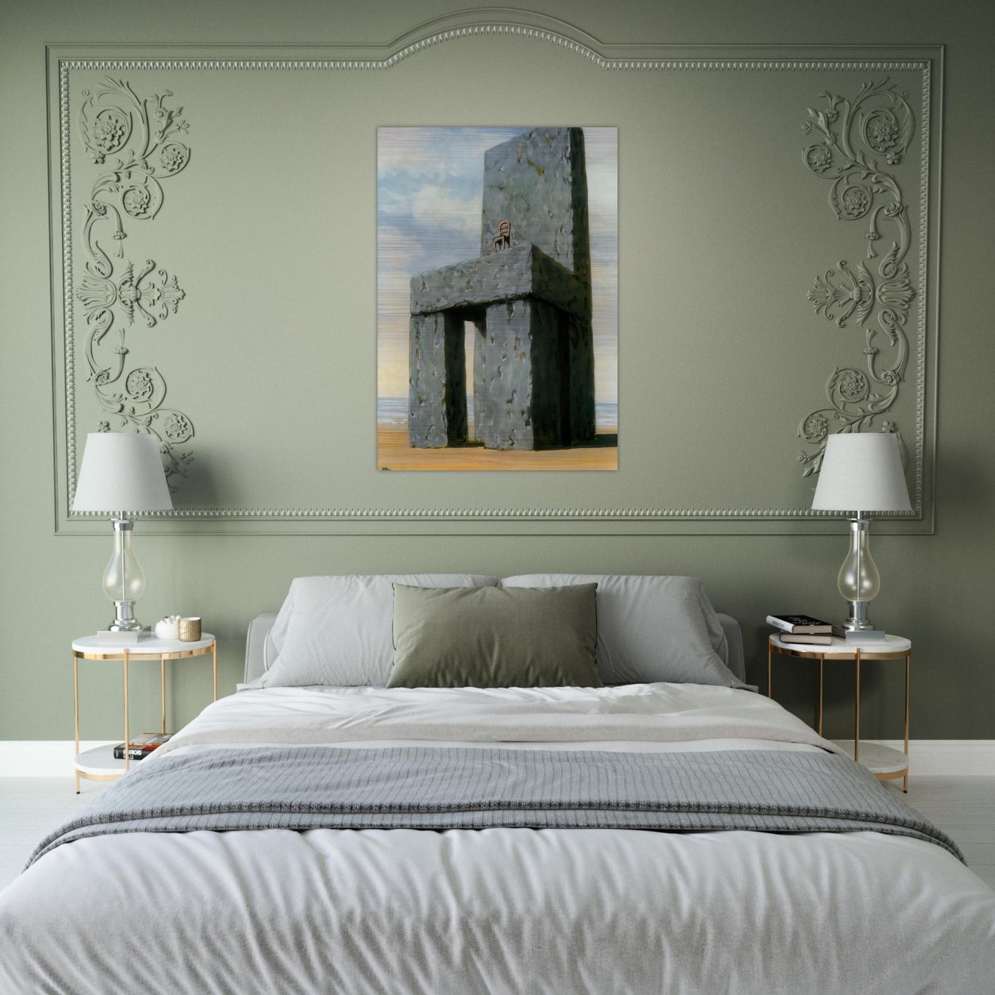 THE LEGEND OF THE CENTURIES 1950 - Rene Magritte Brushed Aluminum Print - 70x100 cm / 28x40 inches | Rene Magritte Aluminum Print | Rene Magritte Prints