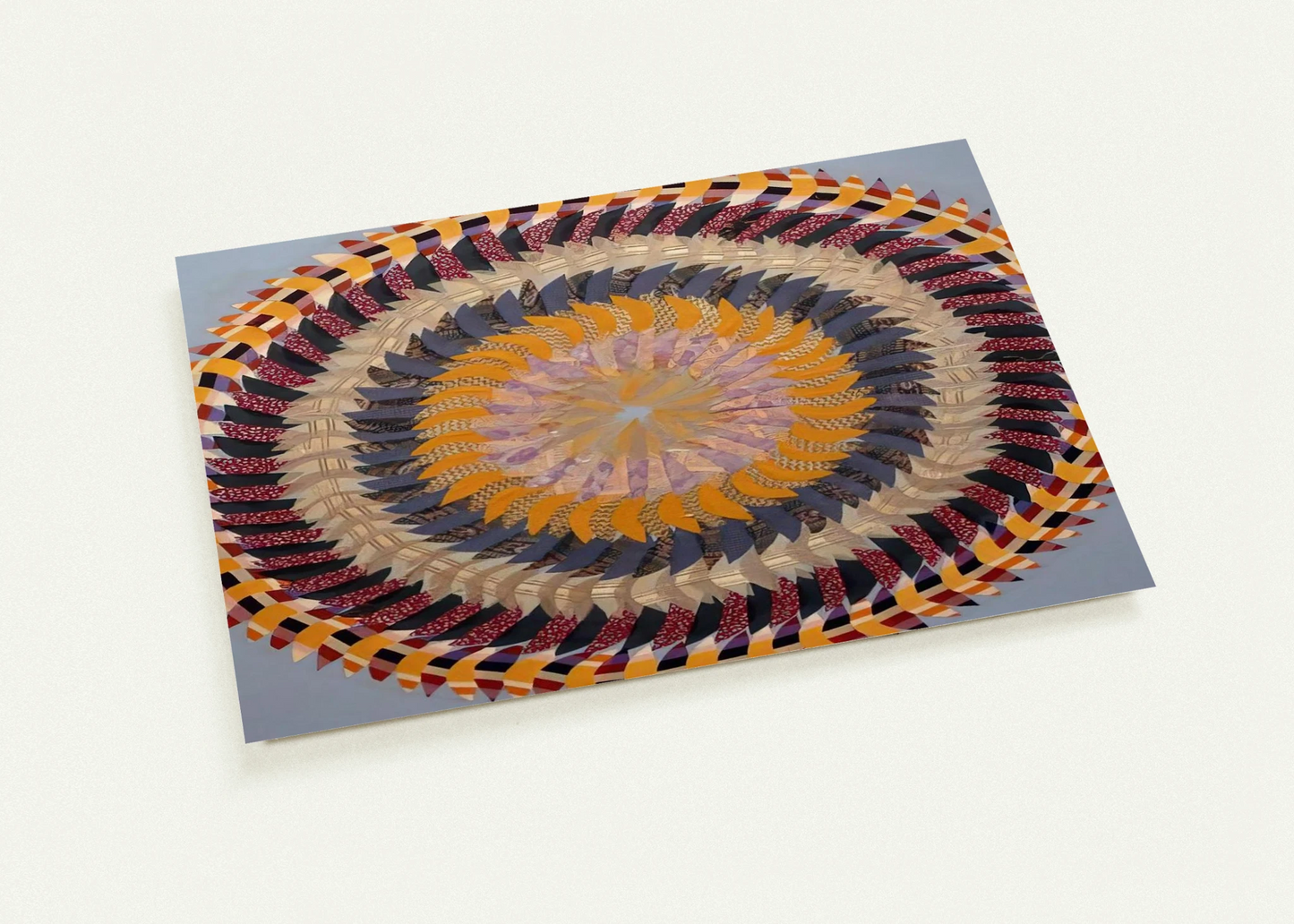 Golden Pinwheel - 1979 By Miriam Schapiro Pack of 10 Post Cards | Miriam Schapiro Post Cards | A6 (10.5 x 14.8 cm) - 4.1 x 5.8 inches