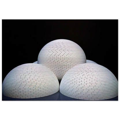 Model for Brick Structure four domes and a sphere - Sol LeWitt Brushed Aluminum Print - 70x100 cm / 28x40 inches | Sol LeWitt Aluminum Print | Sol LeWitt Prints