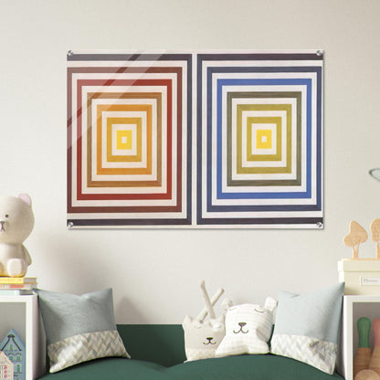 From Yellow to Violet - 1956 - Francois Morellet Acrylic Print - 70x100 cm / 28x40″ inches