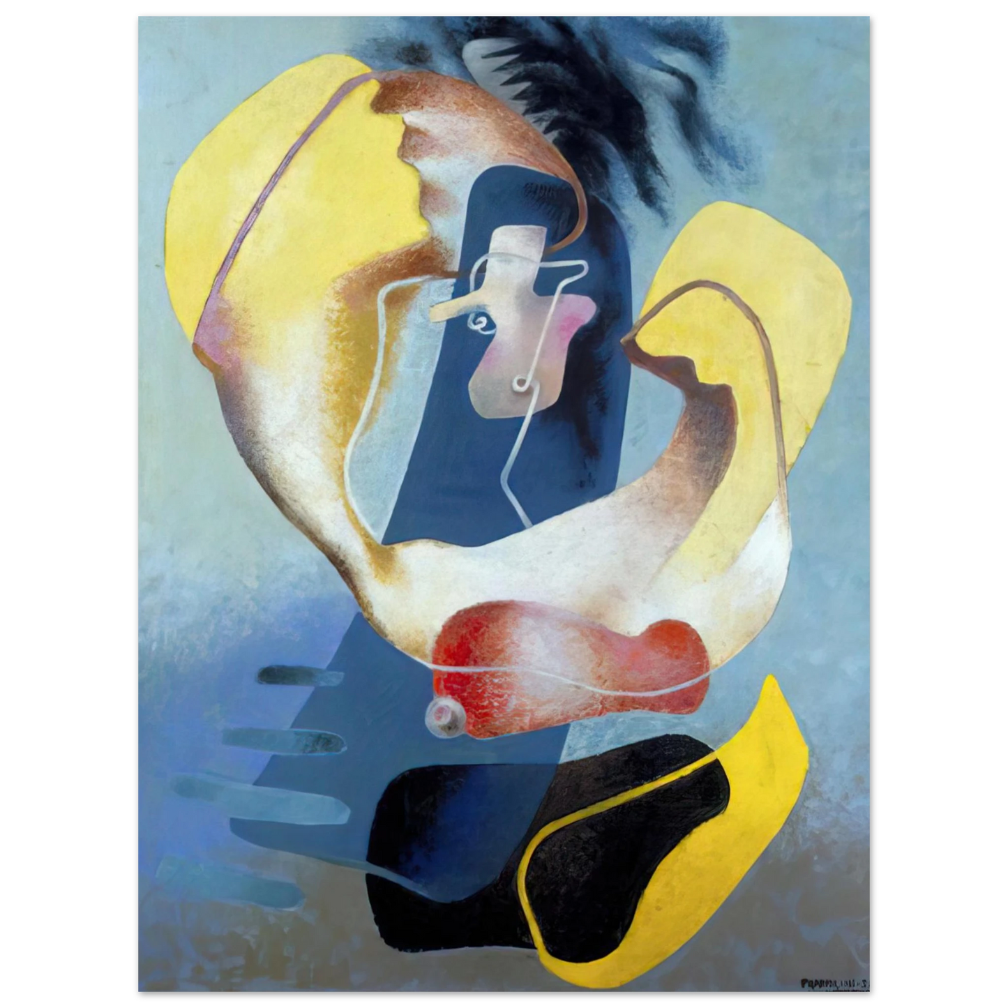 Enrico Prampolini - FIGURA NELLO SPAZIO I 1937  75x100 cm / 30x40inches Fine Art Poster