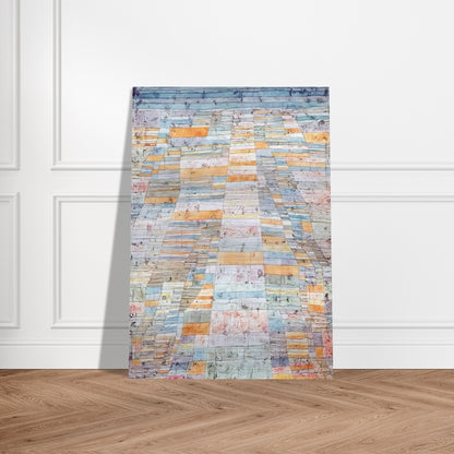 MAIN PATH AND BYWAYS 1929 - Paul Klee Brushed Aluminum Print - 70x100 cm / 28x40 inches | Paul Klee Aluminum Print | Paul Klee Prints