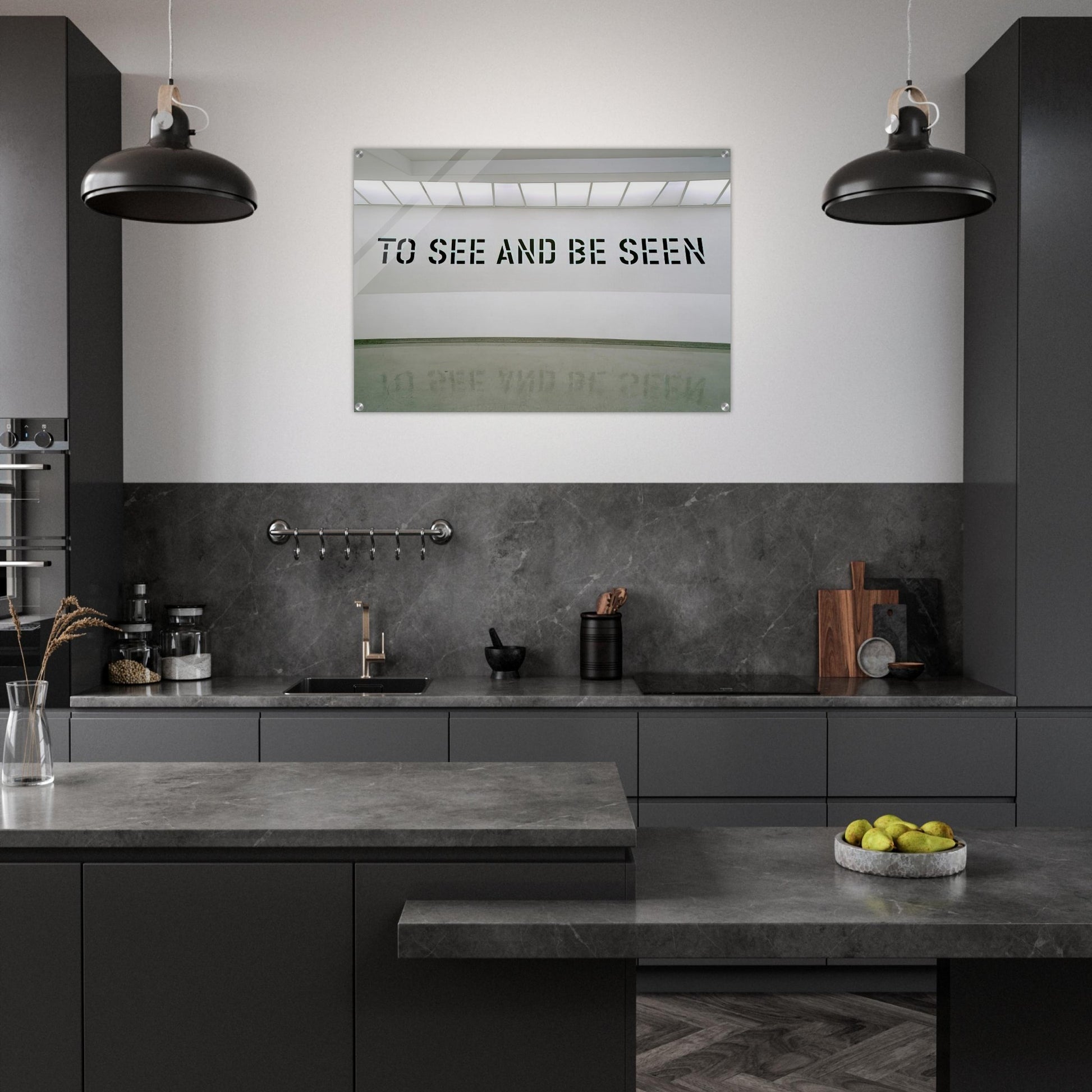 To See and Be Seen - 1972 - Lawrence Weiner Acrylic Print - 70x100 cm / 28x40″ inches | Lawrence Weiner Wall Art | Lawrence Weiner Prints