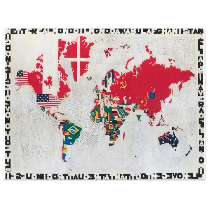 Alighiero Boetti - MAPPA 1983  75x100 cm / 30x40inches Fine Art Poster