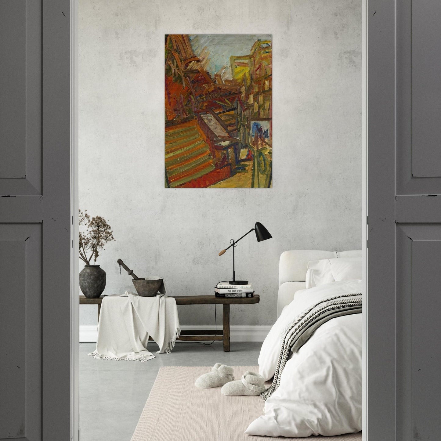 TO THE STUDIOS 1991 - Frank Auerbach Brushed Aluminum Print - 70x100 cm / 28x40 inches | Frank Auerbach Aluminum Print | Frank Auerbach Prints