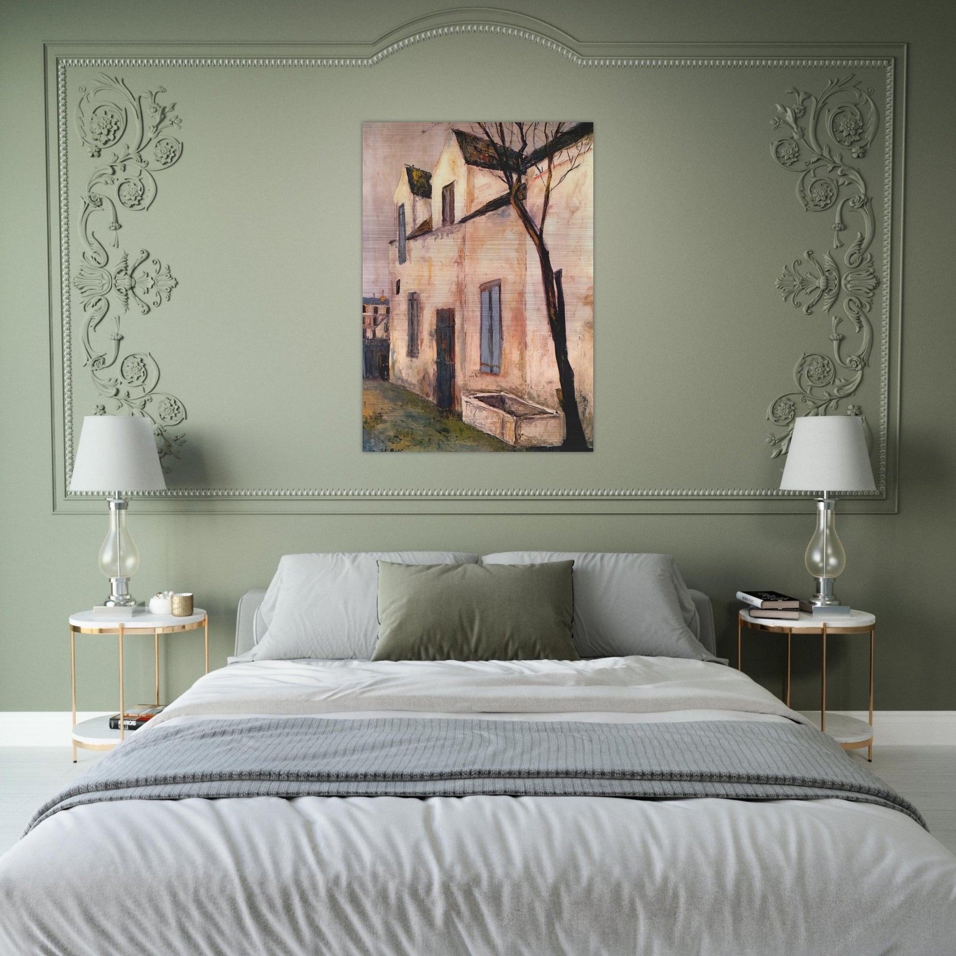 THE DEBRAY FARM - Maurice Utrillo Brushed Aluminum Print - 70x100 cm / 28x40 inches | Maurice Utrillo Aluminum Print | Maurice Utrillo Prints