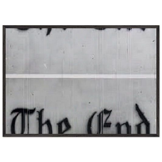 THE END 1991 - Edward Ruscha 70x100 cm / 28x40 inches Framed Art Print – Black Wooden Frame