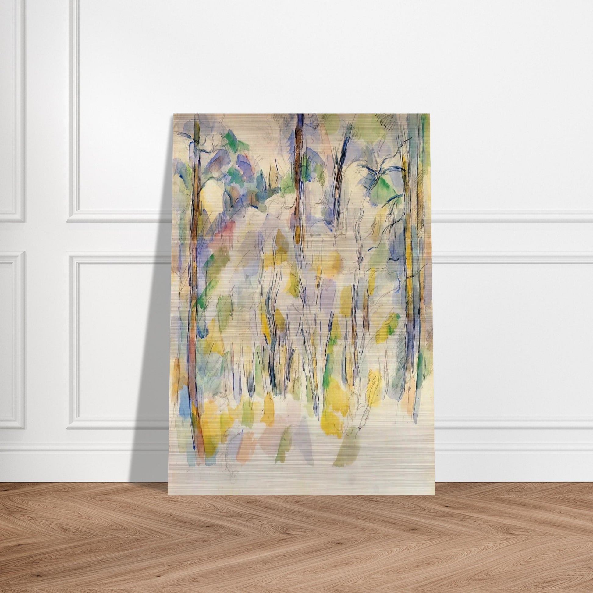 In the Woods - Paul Cézanne Brushed Aluminum Print - 70x100 cm / 28x40 inches | Paul Cézanne Aluminum Print | Paul Cézanne Prints