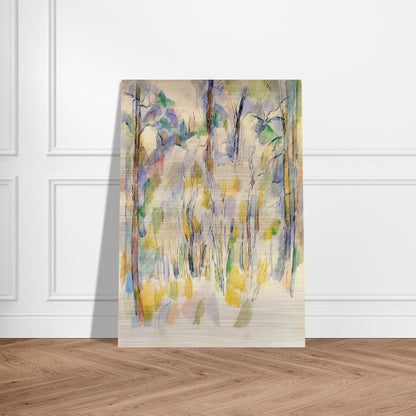 In the Woods - Paul Cézanne Brushed Aluminum Print - 70x100 cm / 28x40 inches | Paul Cézanne Aluminum Print | Paul Cézanne Prints