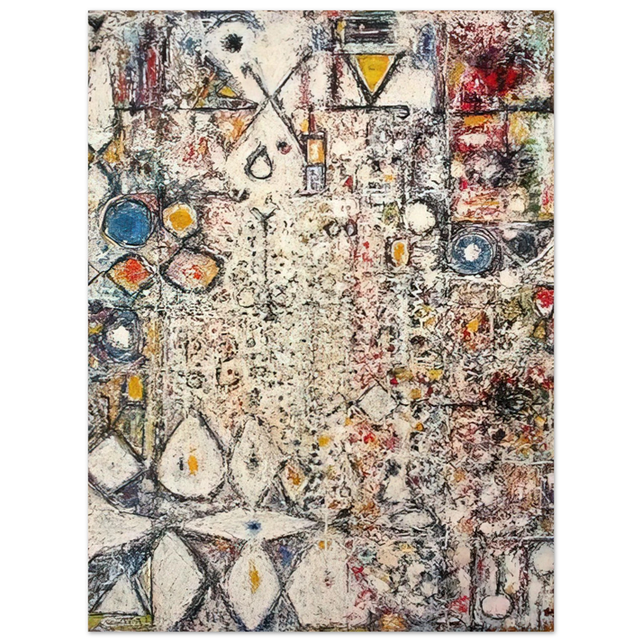 Richard Pousette-Dart - White Gothic #3 - 1957  75x100 cm / 30x40inches Fine Art Poster