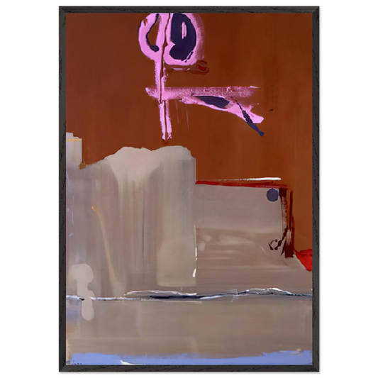 Captain s Watch - 1986 - Helen Frankenthaler 70x100 cm / 28x40 inches Framed Art Print – Black Wooden Frame