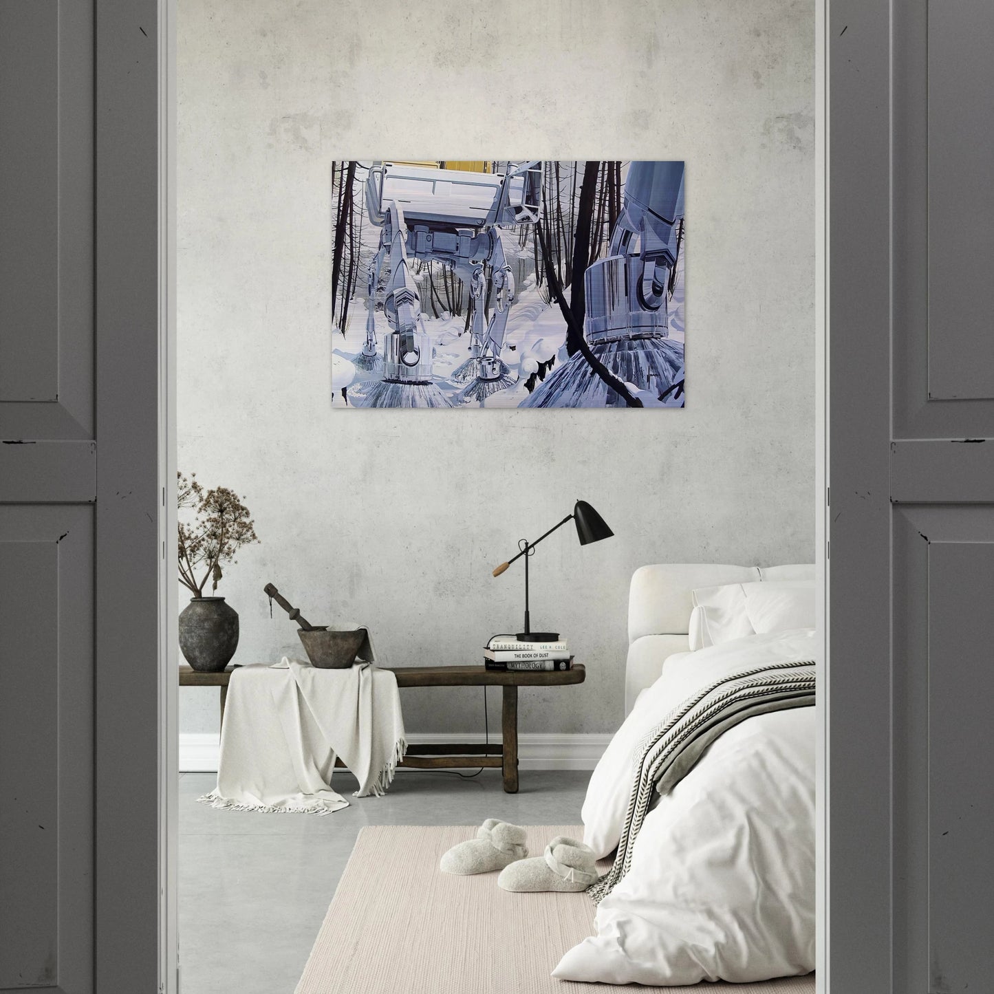 Syd Mead - Syd Mead Brushed Aluminum Print - 70x100 cm / 28x40 inches | Syd Mead Aluminum Print | Syd Mead Prints