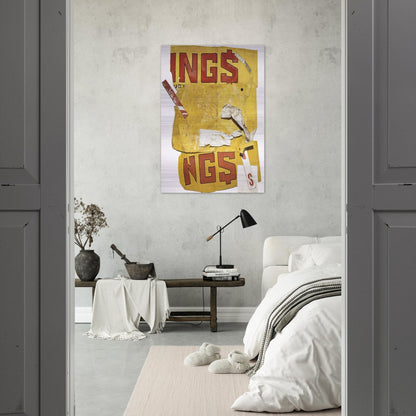 YELLOW MOBY GLUT 1986 - Robert Rauschenberg Brushed Aluminum Print - 70x100 cm / 28x40 inches | Robert Rauschenberg Aluminum Print | Robert Rauschenberg Prints