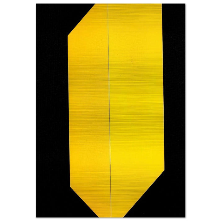 Black and Yellow - 2009 - Carmen Herrera Brushed Aluminum Print - 70x100 cm / 28x40 inches | Carmen Herrera Aluminum Print | Carmen Herrera Prints