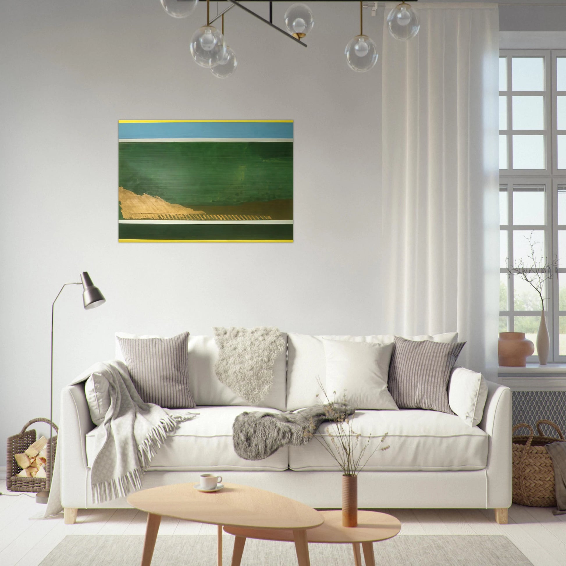 Heaven and Earth - 1967 - Ronnie Landfield Brushed Aluminum Print - 70x100 cm / 28x40 inches | Ronnie Landfield Aluminum Print | Ronnie Landfield Prints