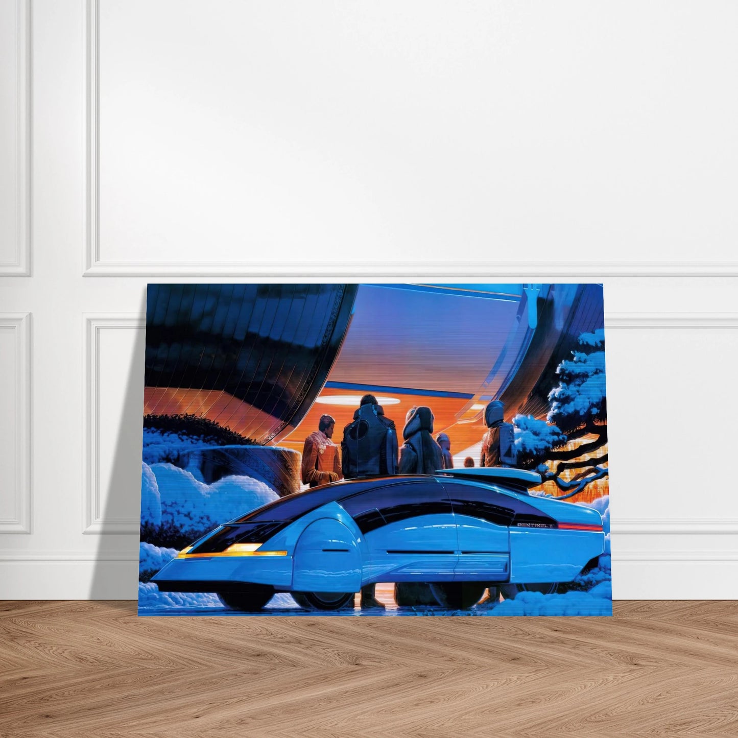 Syd Mead - Syd Mead Brushed Aluminum Print - 70x100 cm / 28x40 inches | Syd Mead Aluminum Print | Syd Mead Prints