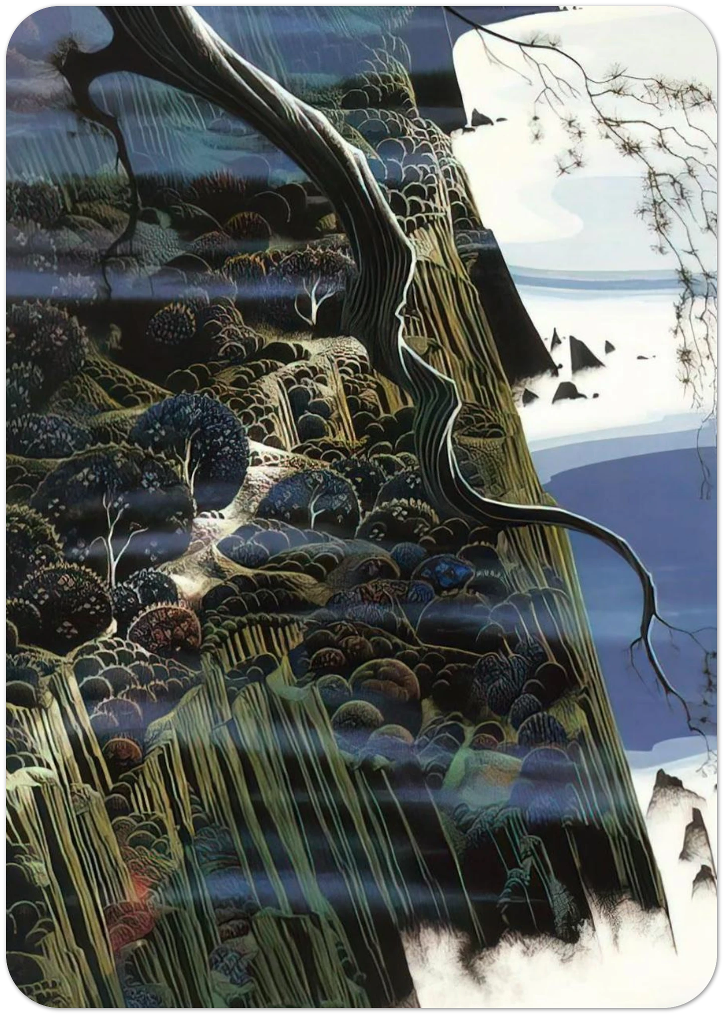 From Out of the Sea By Eyvind Earle Pack of 10 Post Cards | Eyvind Earle Post Cards | A6 (10.5 x 14.8 cm) - 4.1 x 5.8 inches
