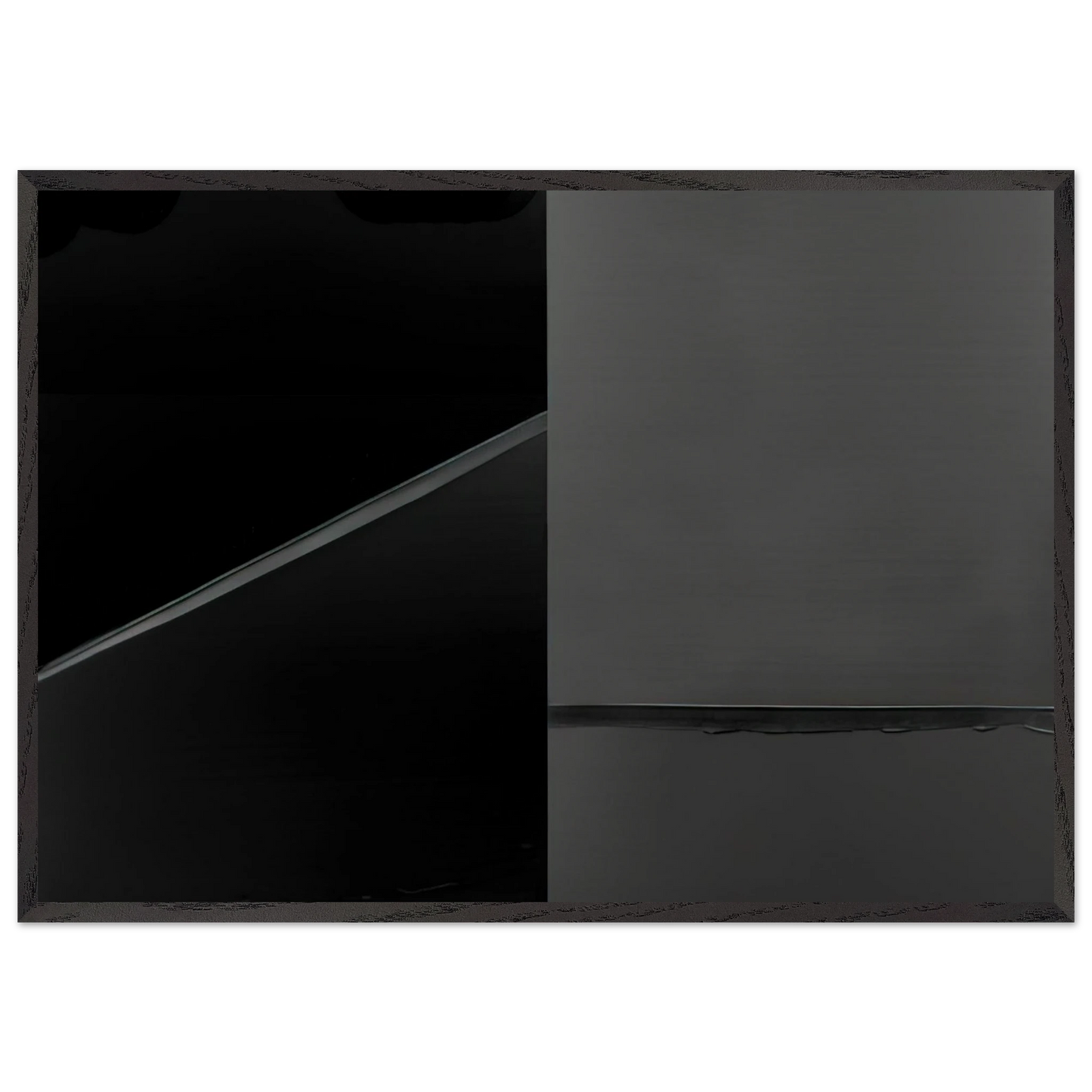 Peinture 222 x 314 cm 24 fevrier 2008 - 2008 - Pierre Soulages 70x100 cm / 28x40 inches Framed Art Print – Black Wooden Frame