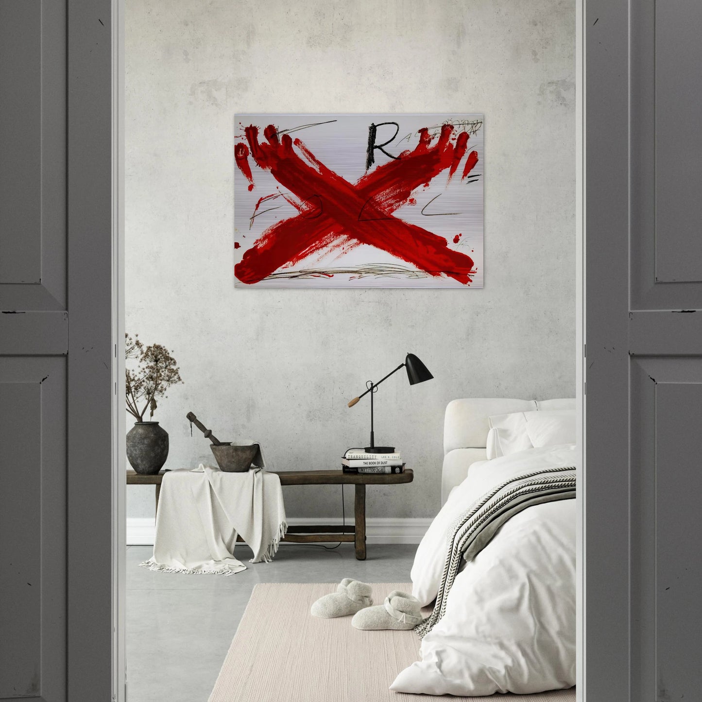 FOLL 1973 - Antoni Tapies Brushed Aluminum Print - 70x100 cm / 28x40 inches | Antoni Tapies Aluminum Print | Antoni Tapies Prints